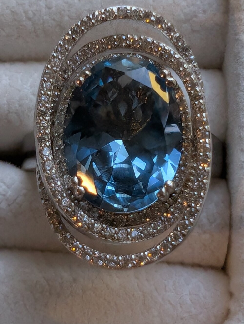 Charles Winston For Bella Luce Blue Stone Ring